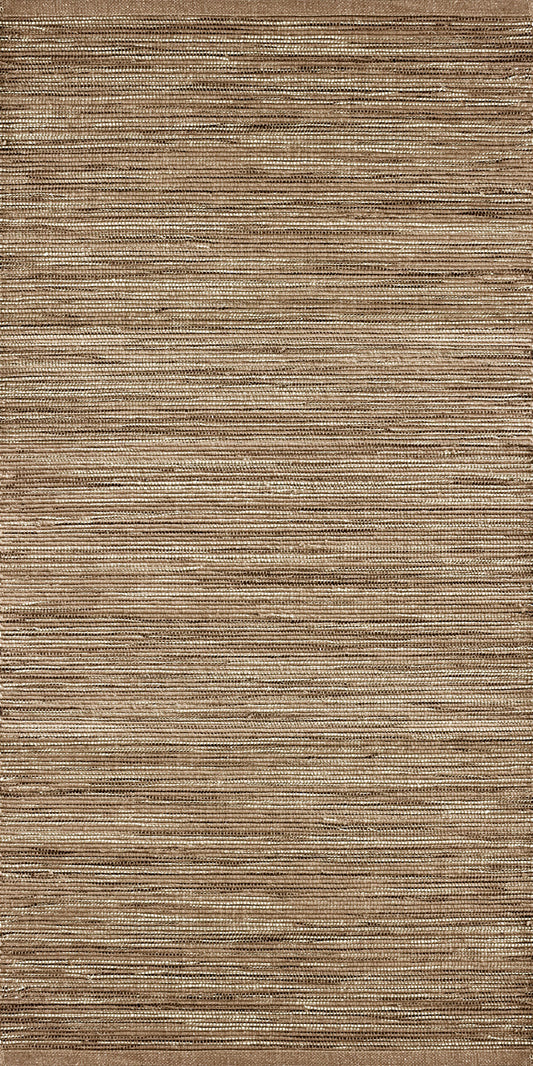 Beige cotton blend rug, 50x170cm