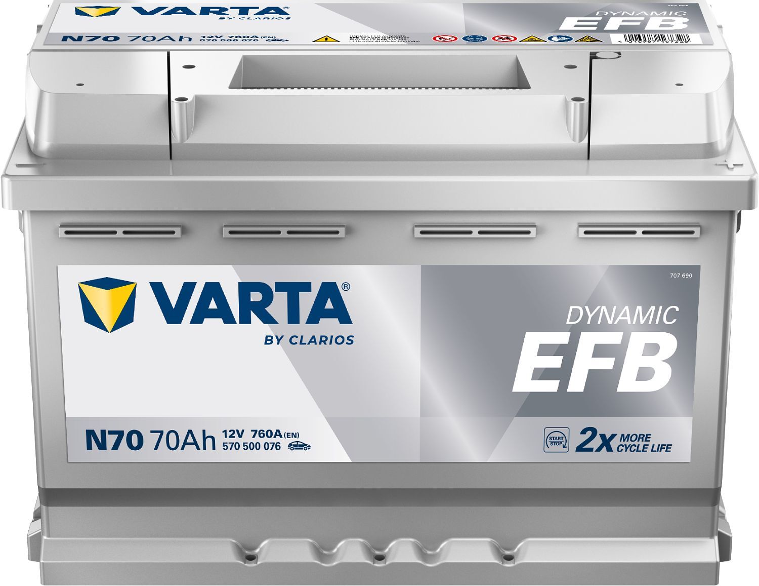 Varta 70Ah EFB Start/Stop N70 car battery