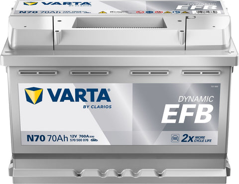 Varta 70Ah EFB Start/Stop N70 car battery