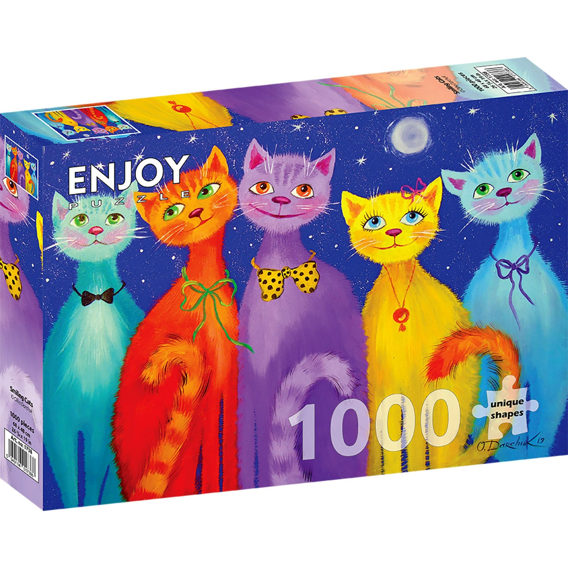 1000 piece puzzle - Smiling Cats