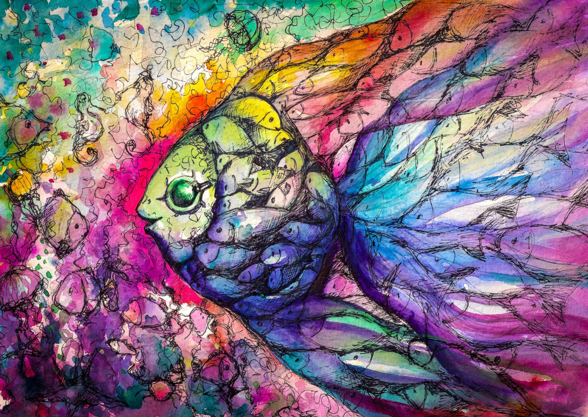 1000 piece puzzle - Fishes