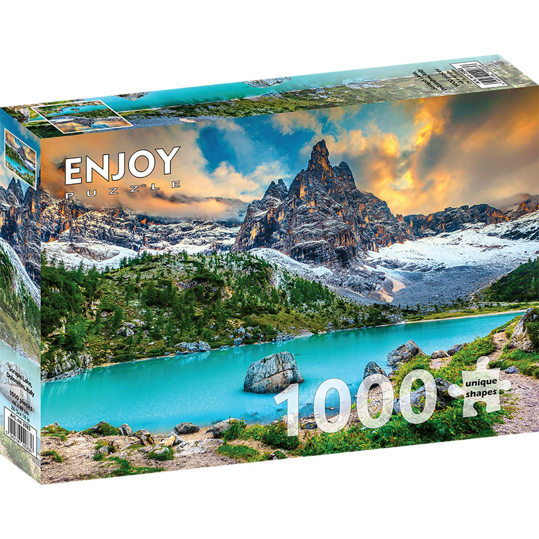 Puzzle 1000 pezzi - Sorapis Lake, Dolomites, Italy