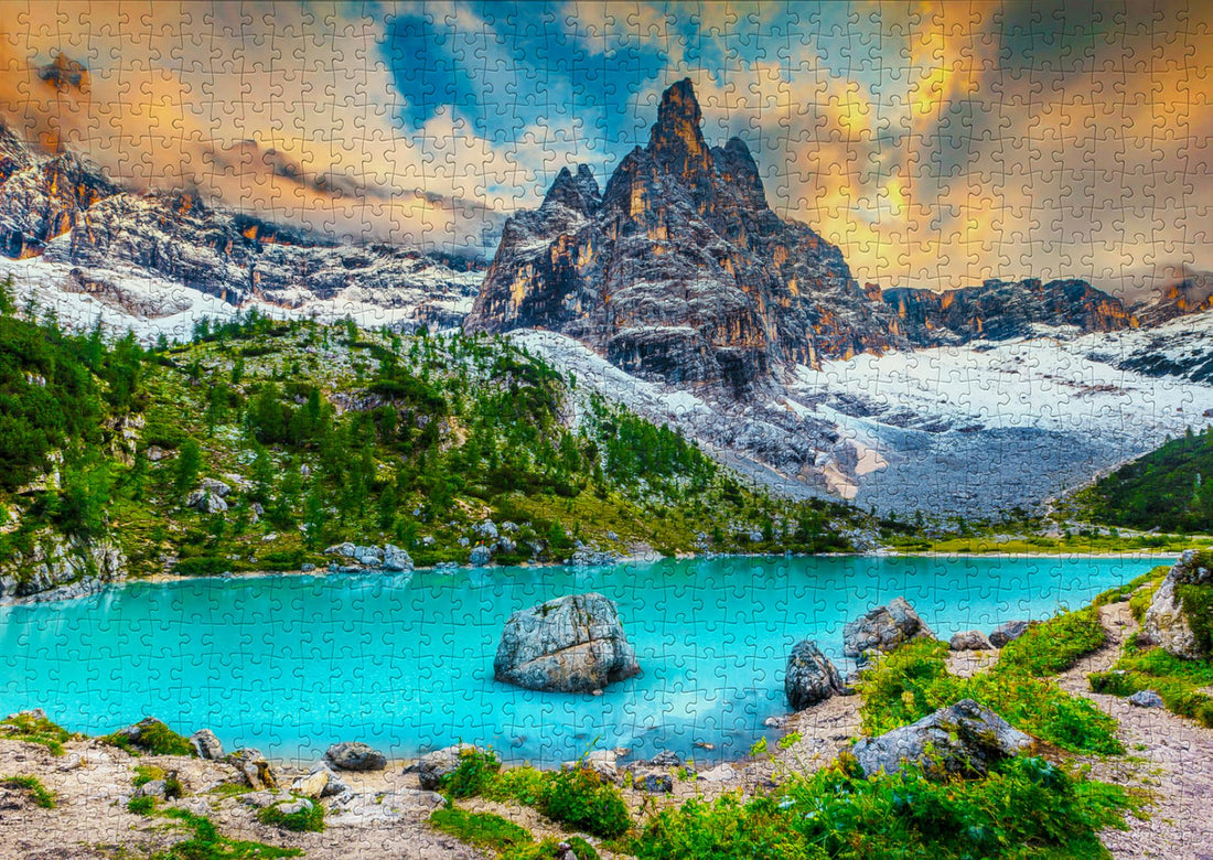 Puzzle 1000 pezzi - Sorapis Lake, Dolomites, Italy