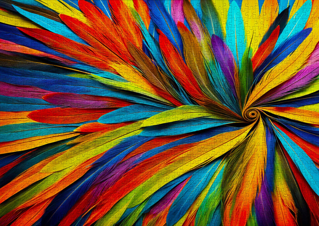 Puzzle 1000 pezzi - Colorful Feathers