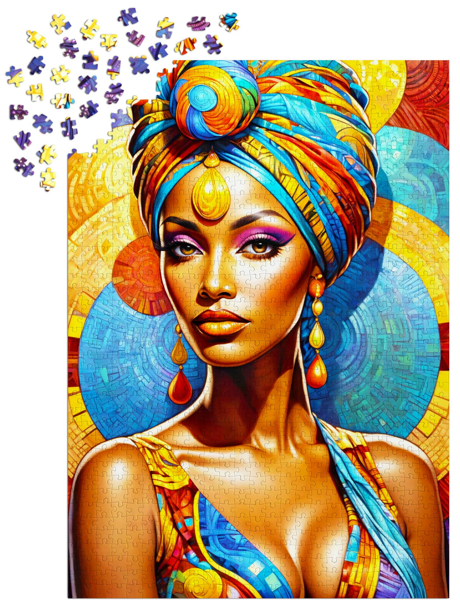 1000 piece puzzle - African Beauty