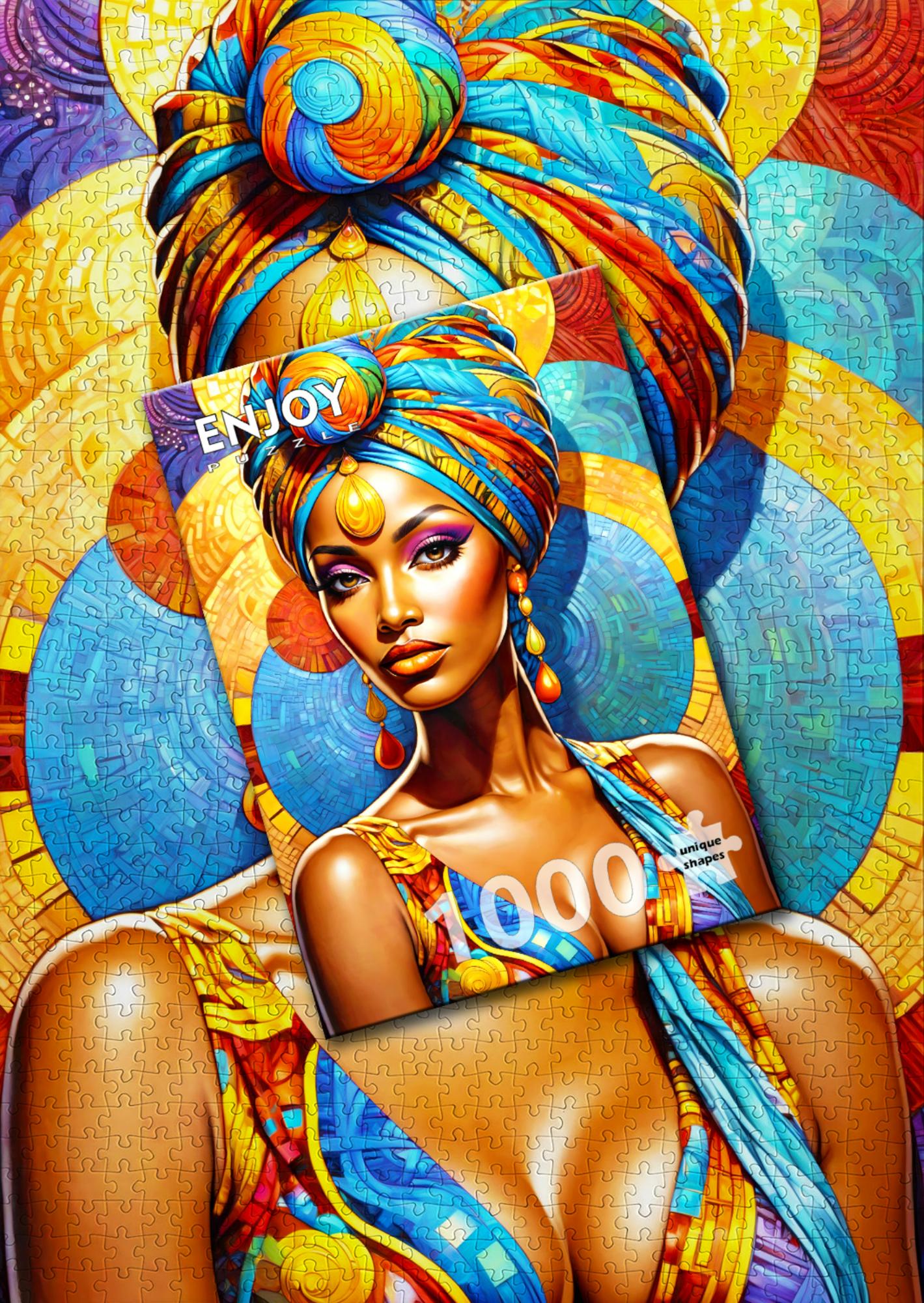 1000 piece puzzle - African Beauty