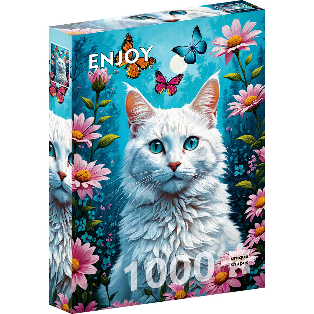 1000 piece puzzle - White Cat