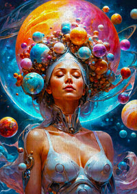 1000 piece puzzle - Cosmic Godess