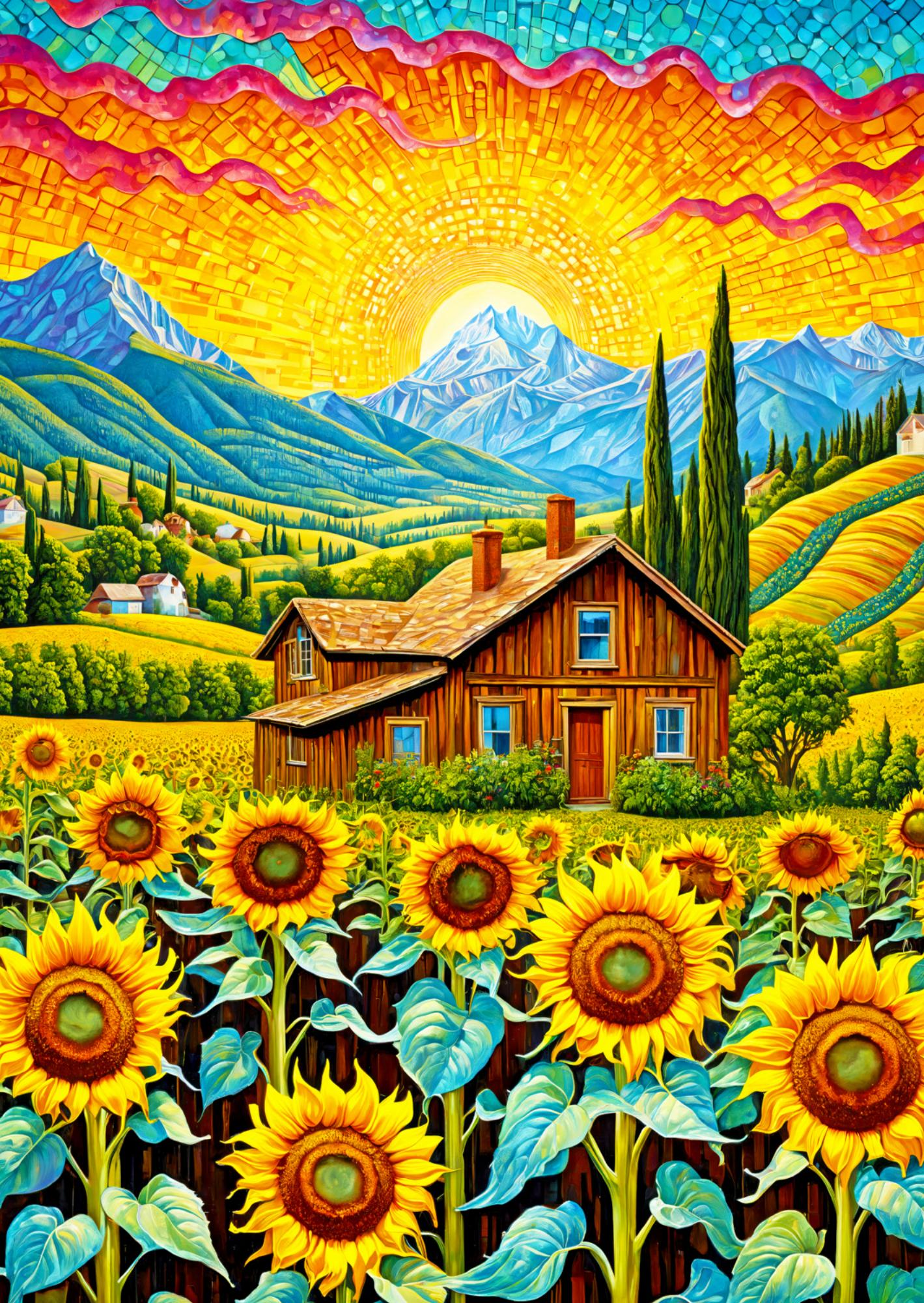 Puzzle 1000 pezzi - Sunflower House