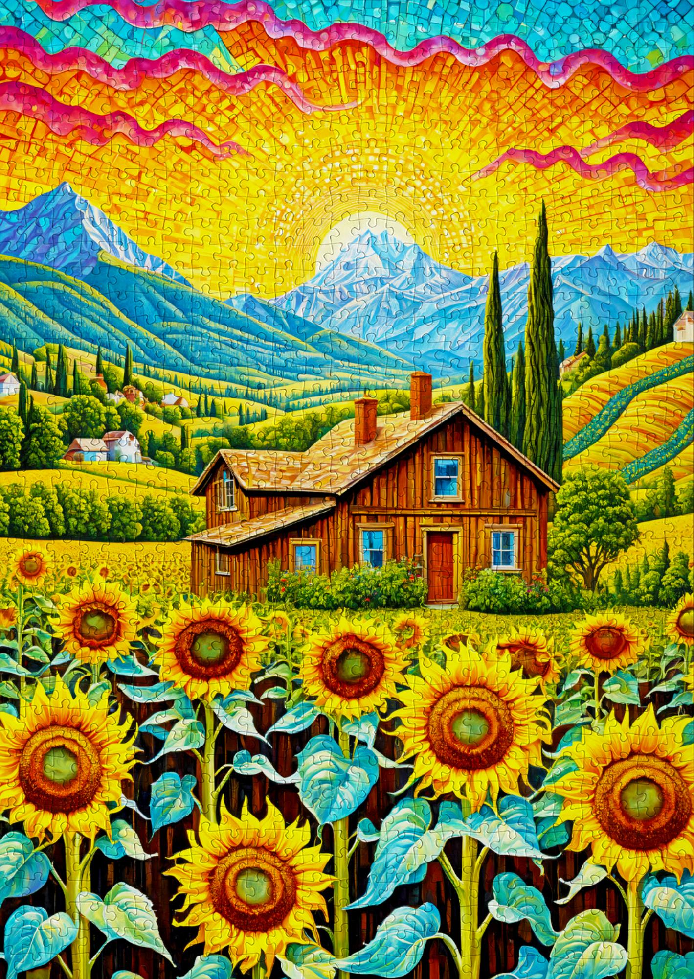 Puzzle 1000 pezzi - Sunflower House