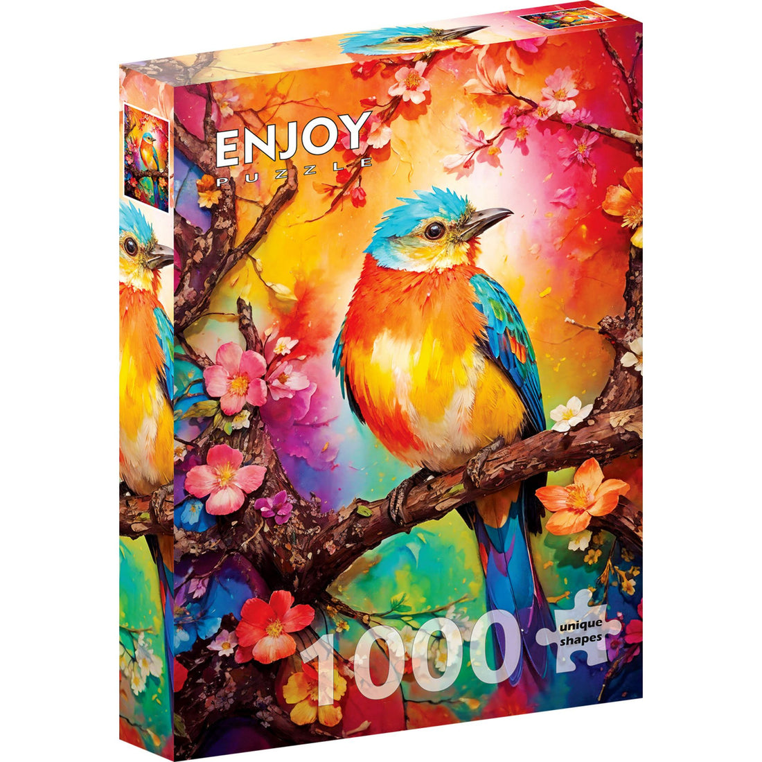 1000 piece puzzle - Colorful Birdie