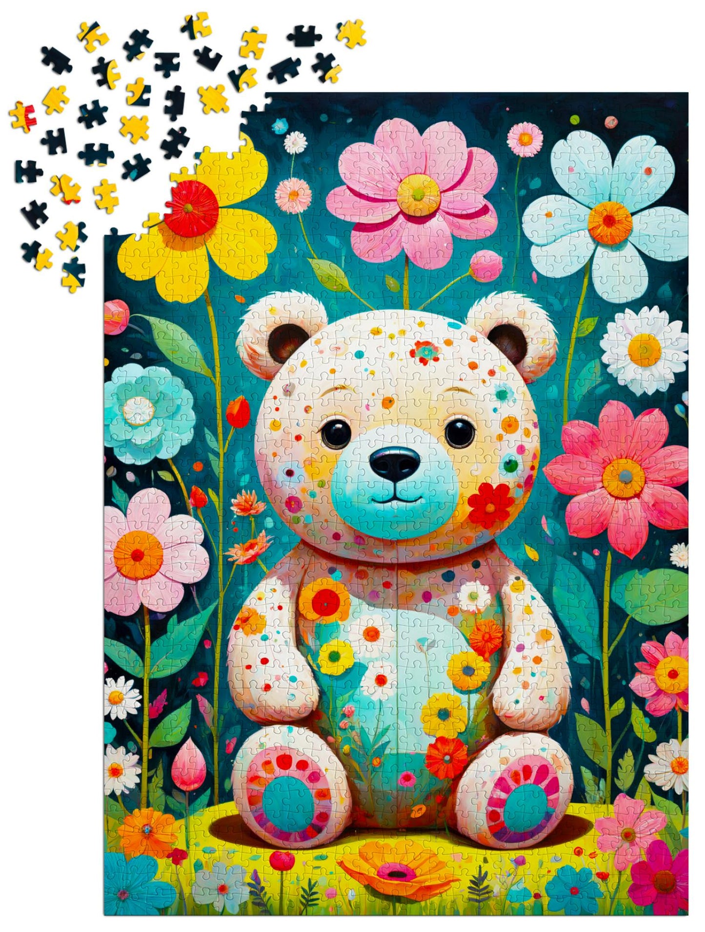 Puzzle 1000 pezzi - Flower Teddy Bear