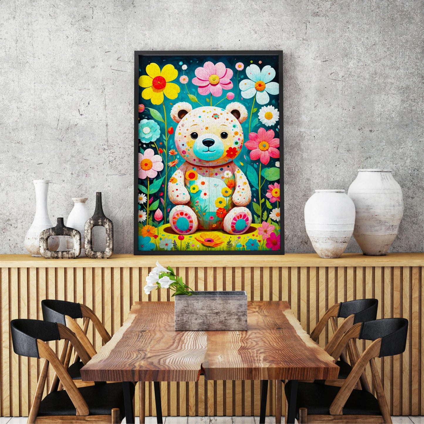 Puzzle 1000 pezzi - Flower Teddy Bear