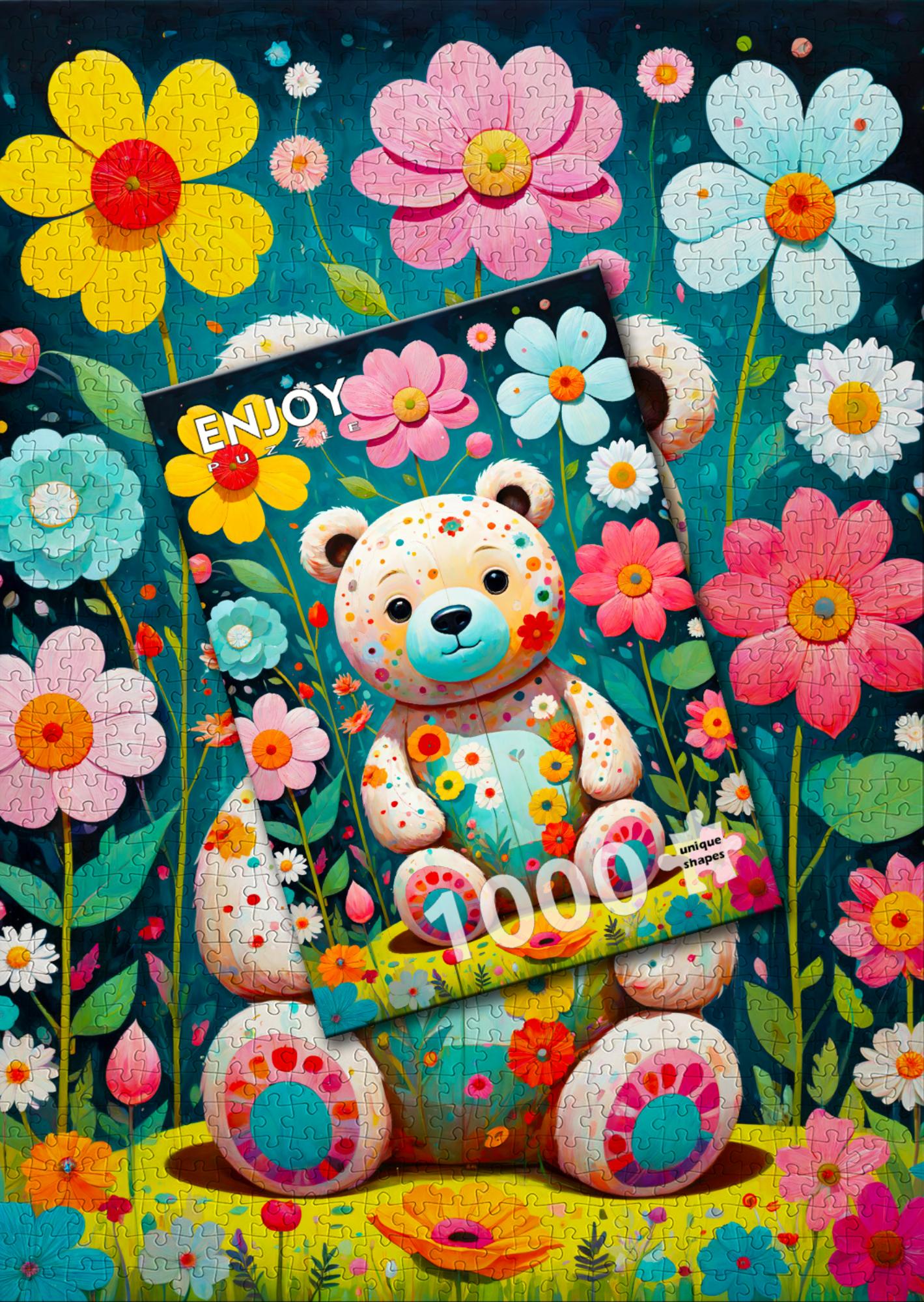 Puzzle 1000 pezzi - Flower Teddy Bear