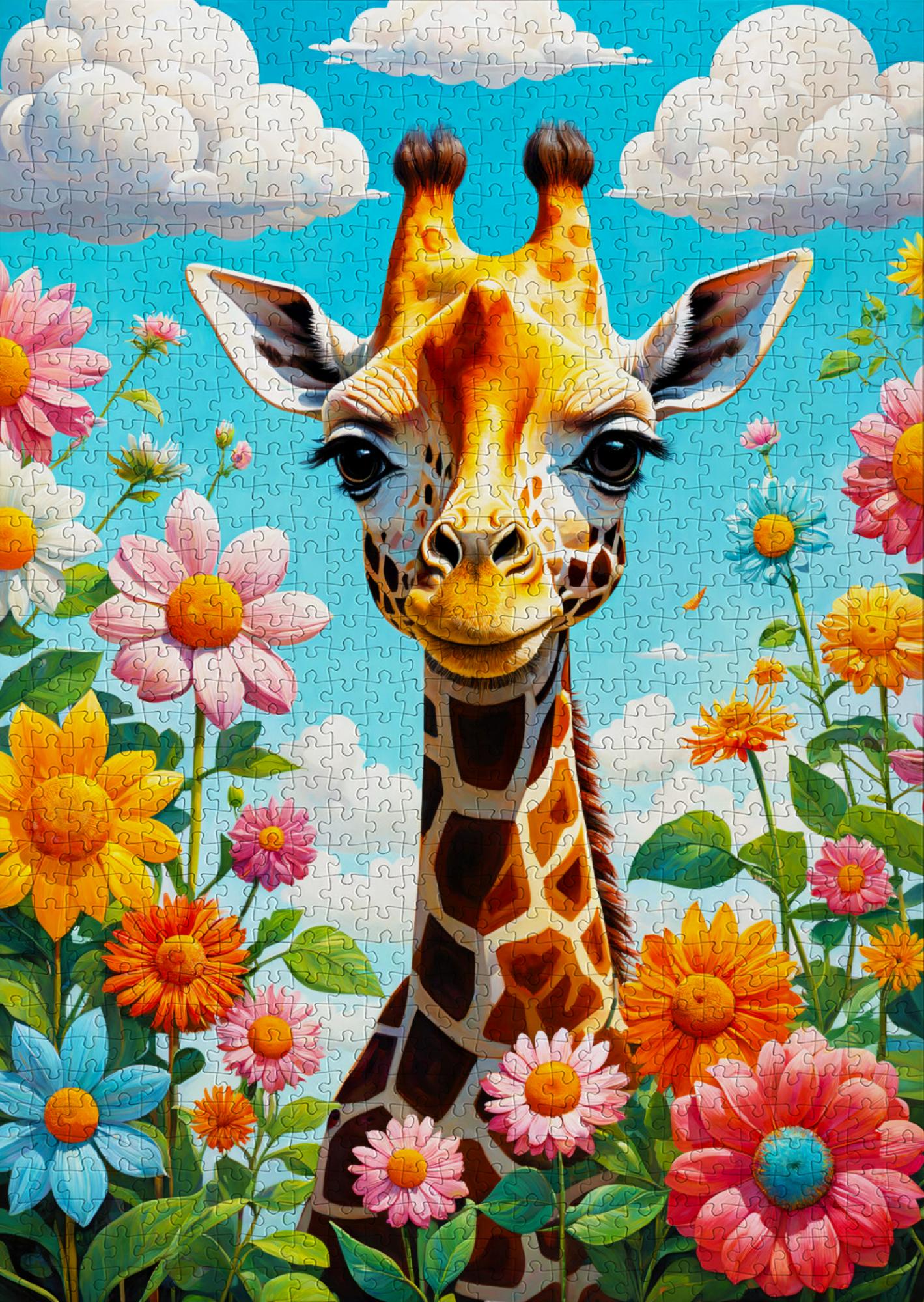 1000 piece puzzle - Cute Giraffe