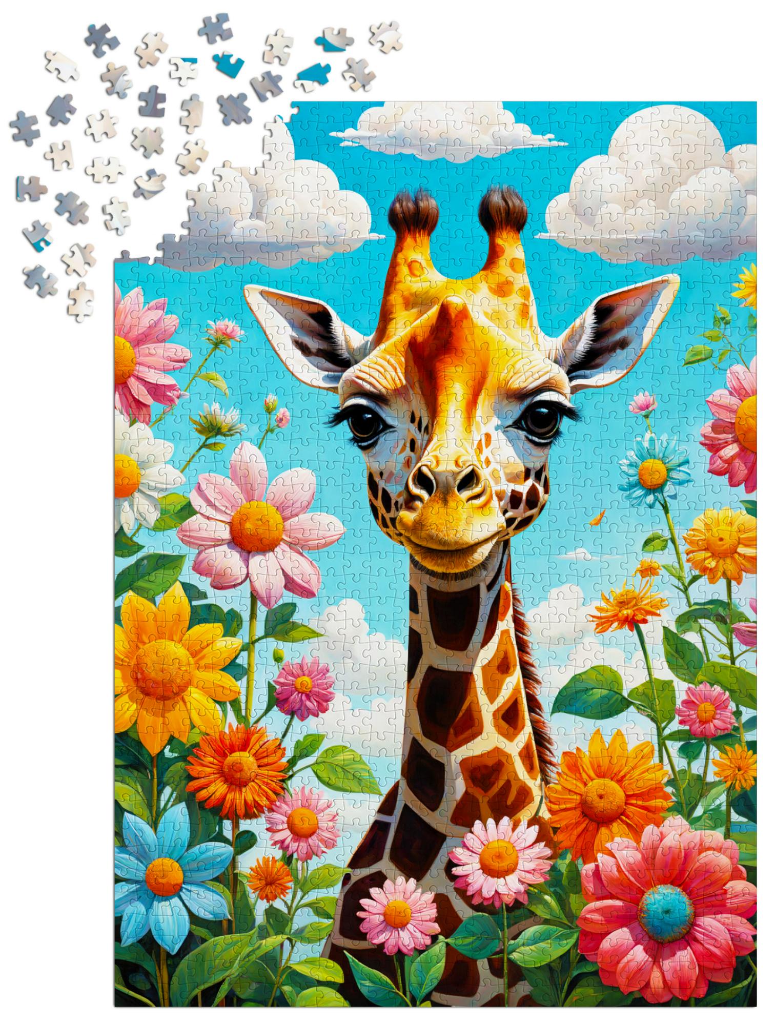 1000 piece puzzle - Cute Giraffe