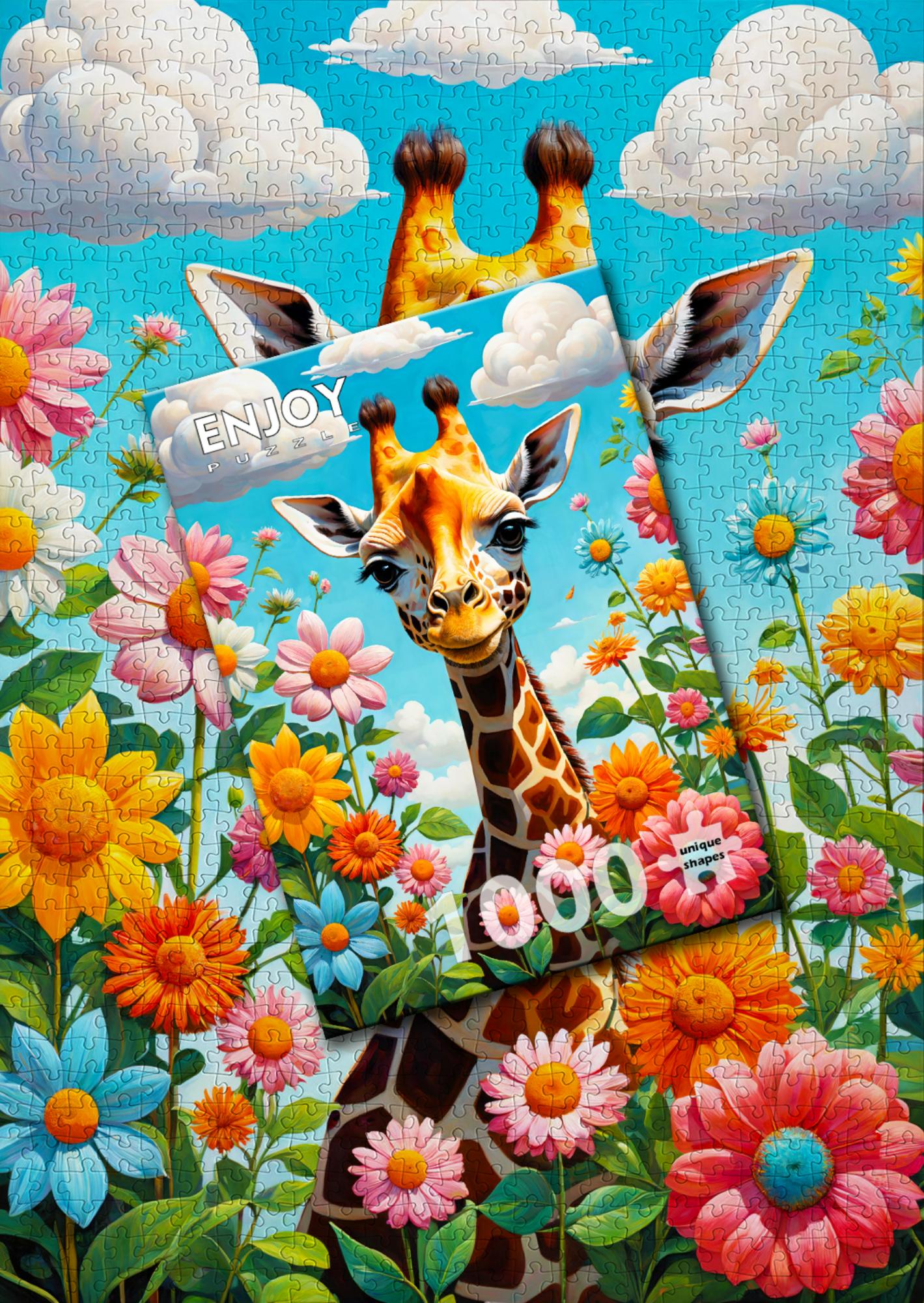 1000 piece puzzle - Cute Giraffe