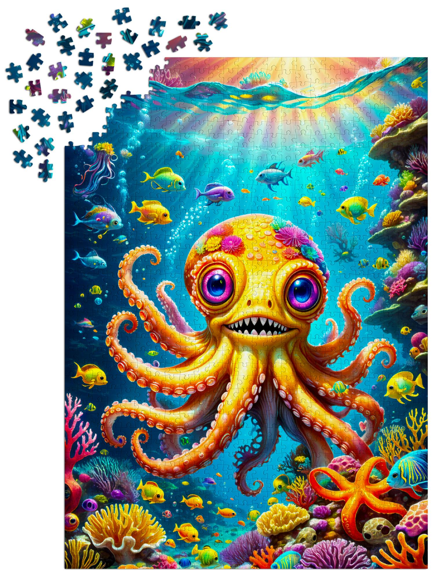 1000 piece puzzle - Cute Octopus