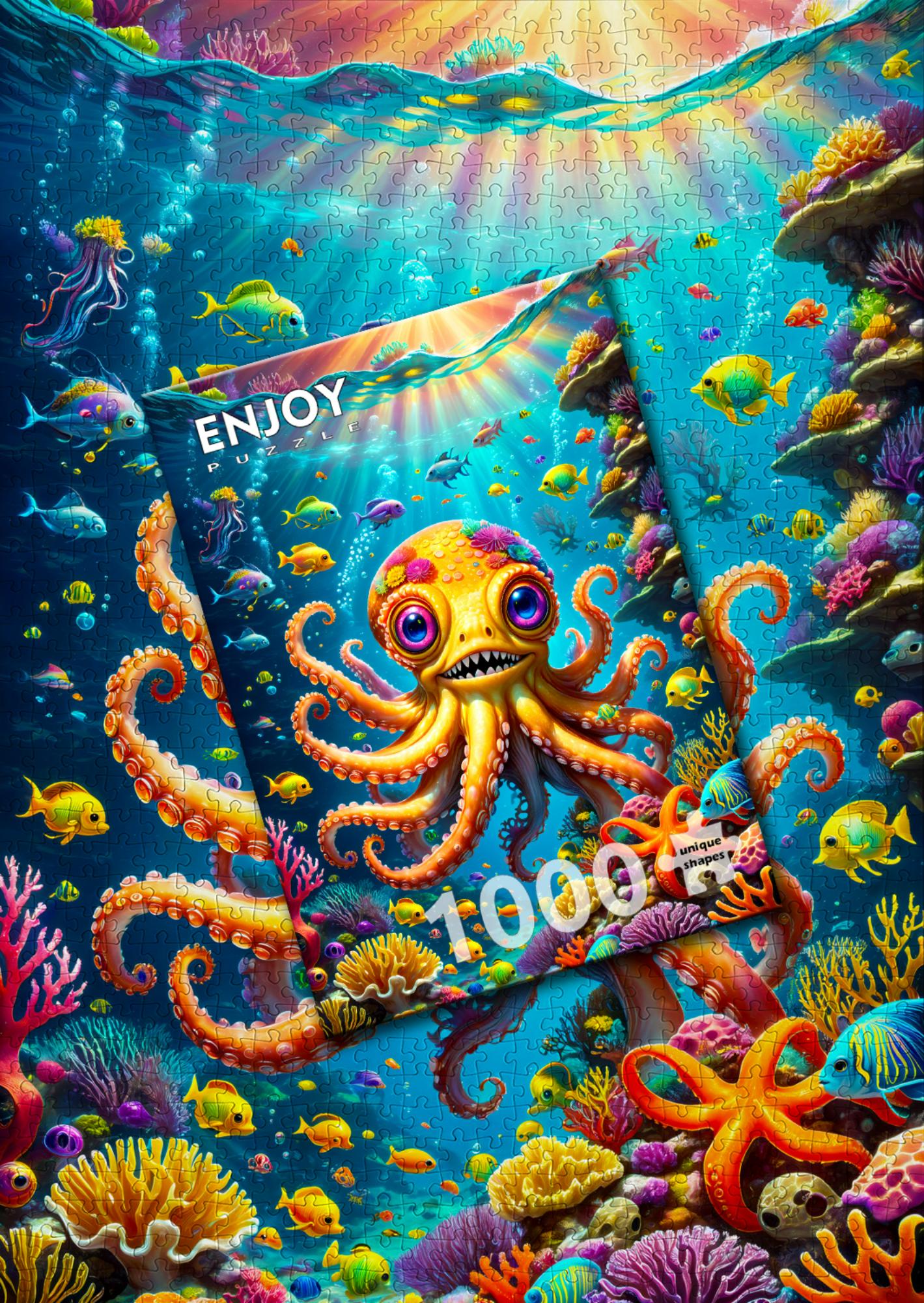 1000 piece puzzle - Cute Octopus