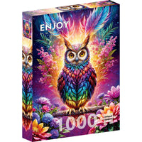 1000 piece puzzle - Neon Owl