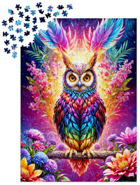 1000 piece puzzle - Neon Owl