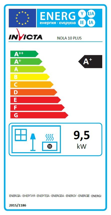 Stufa a pellet nola plus nero eco 9,5 kw