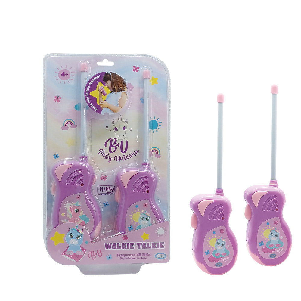 Maday - Walkie Talkie BabyUnicorn frequency 40 MHz, reception distance all&#39interno 40 mt./ all&#39esterno 80 mt.