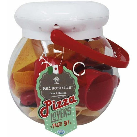 Toys Maisonelle - Pizza Lovers Party Packaging set for pizza slices and accessories, 28 pieces, container size 19*19*20 cm
