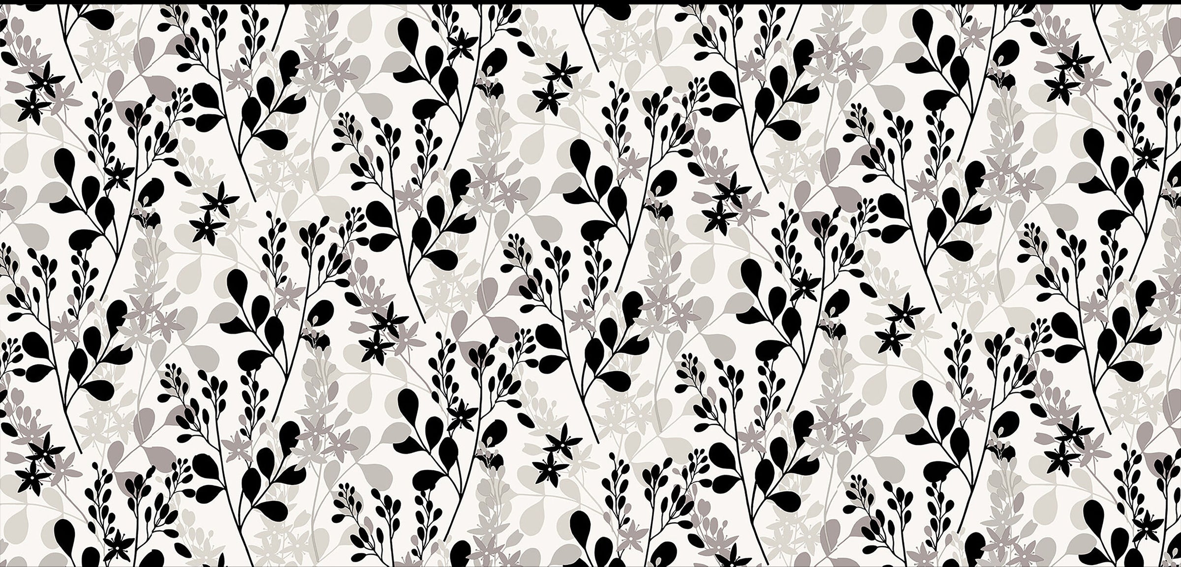 *Black and white printed tablecloth, 140 cm high
