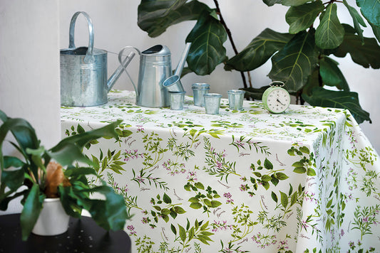 *Erbolario oilcloth tablecloth with non-woven backing, 140 cm high