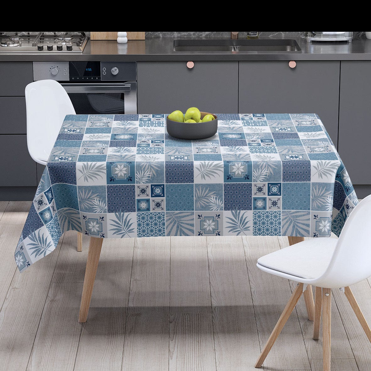 Bricocenter BLUE PATCH WAXED TABLECLOTH 140X180 CM