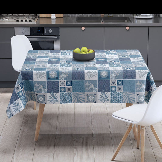 Bricocenter BLUE PATCH WAXED TABLECLOTH 140X180 CM