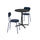 STENSELE / SANDSBERG table and 2 chairs, anthracite/Remmarn dark blue, 70 cm