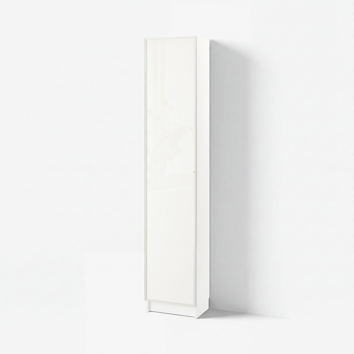 BILLY / HÖGBO bookcase combination w glass doors, white, 40x30x202 cm