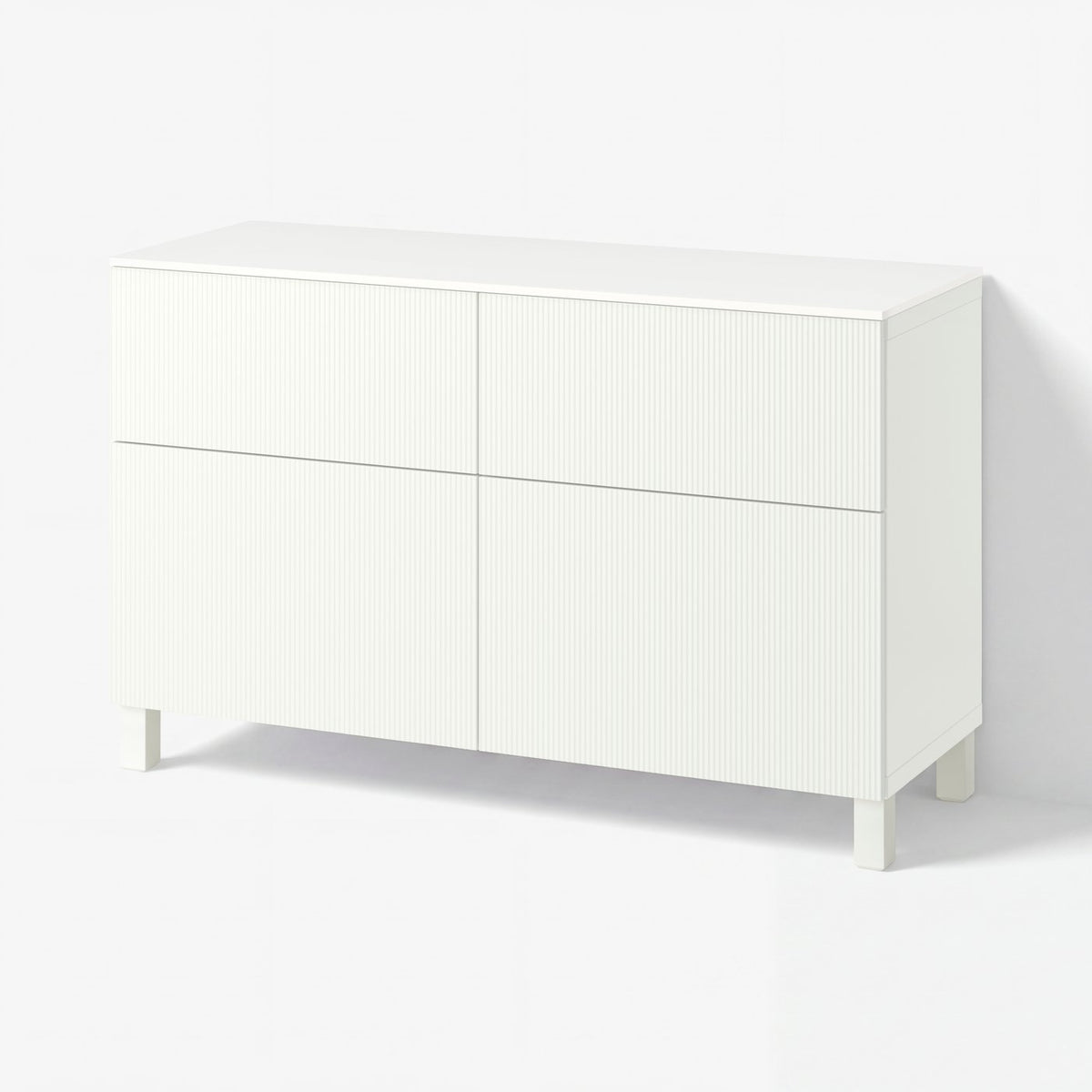 BESTÅ storage combination w doors/drawers, white/Förvaltare white, 120x42x75 cm
