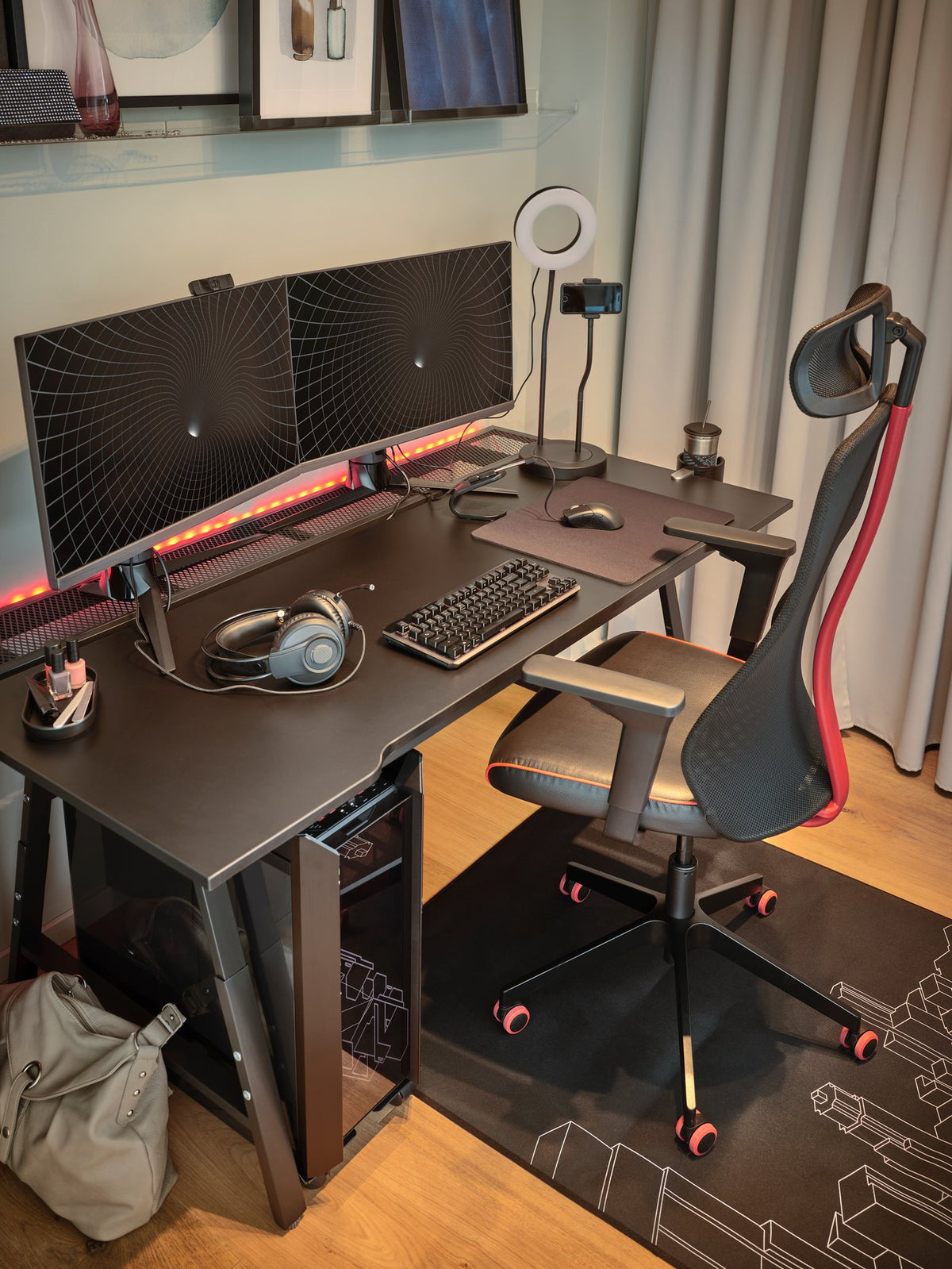 A gaming setup built for total comfort