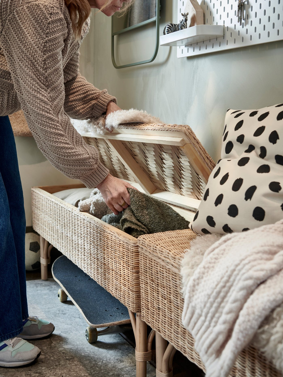 Organising a family hallway, with children in mind