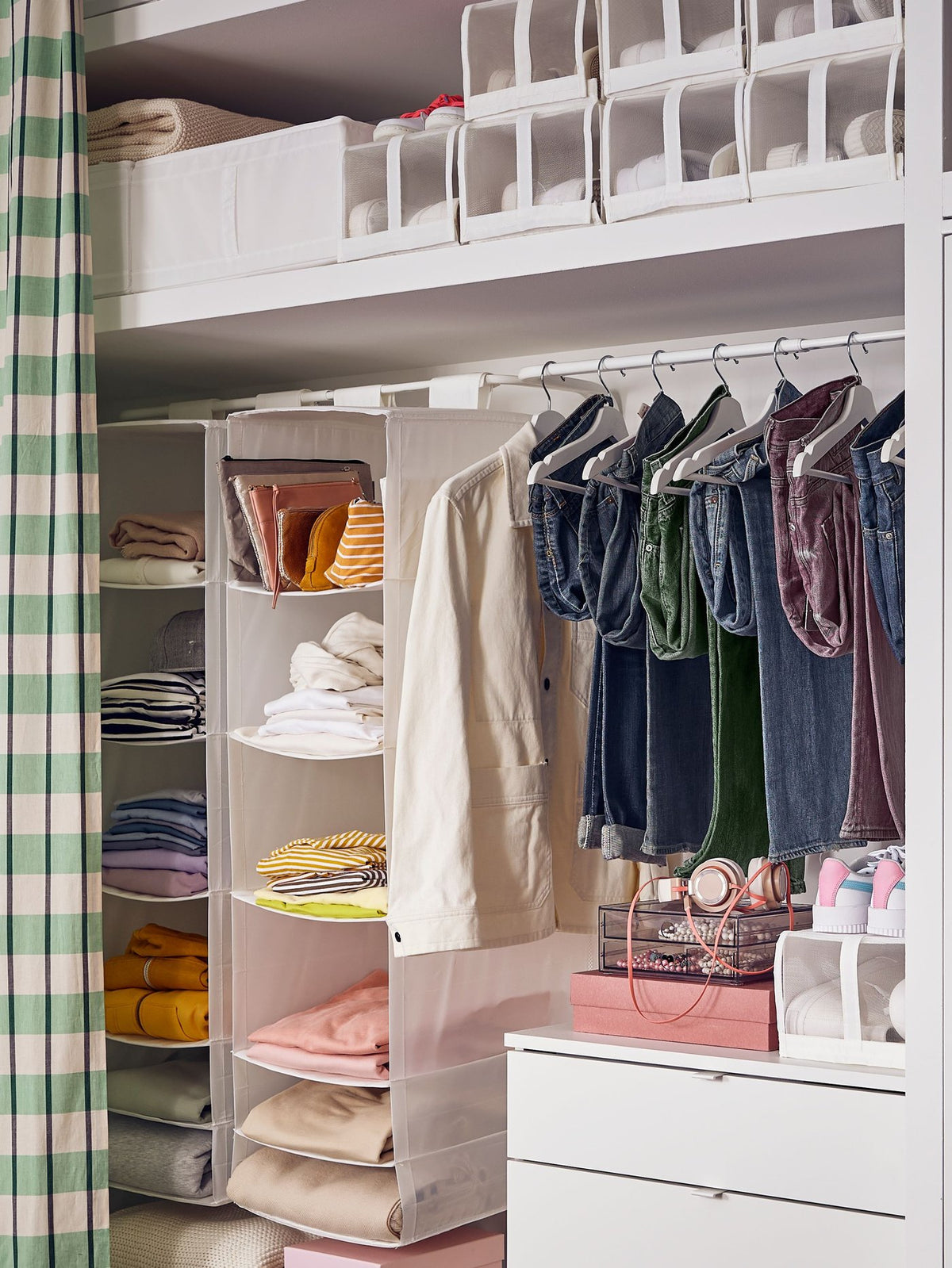 Ideas for a well organised walk-in wardrobe