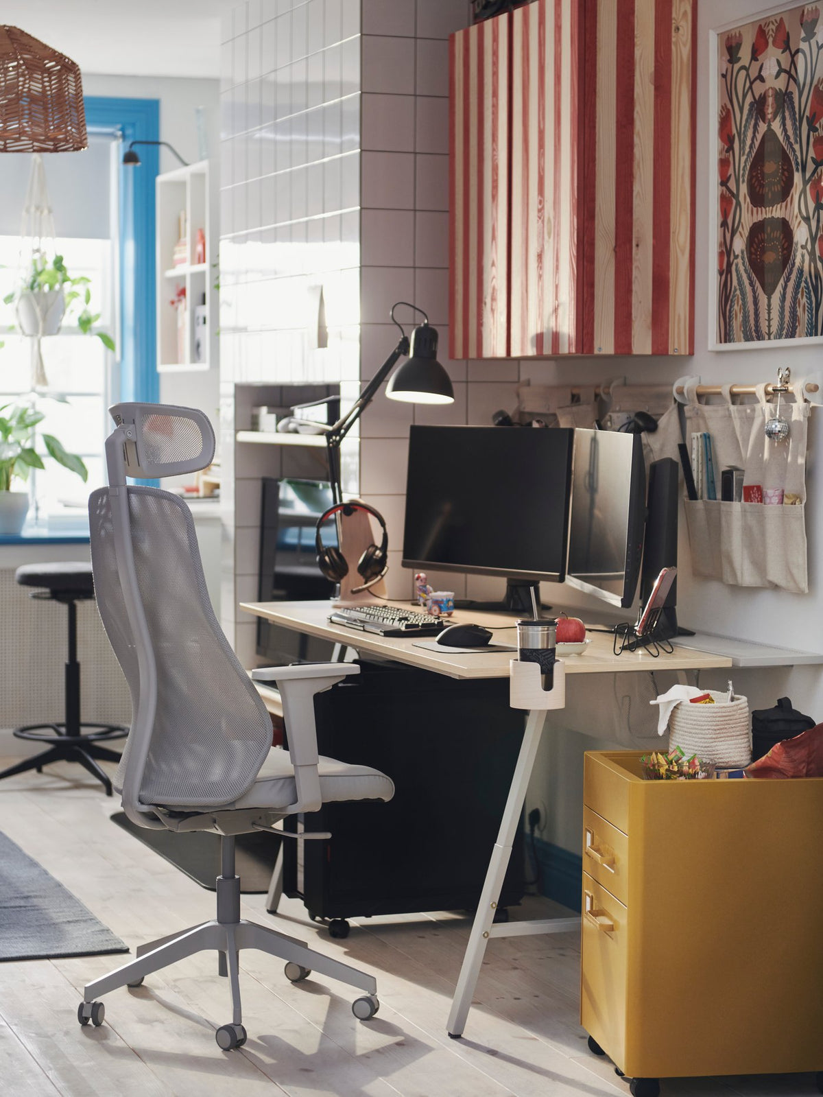 A traditional office that turns into a games room