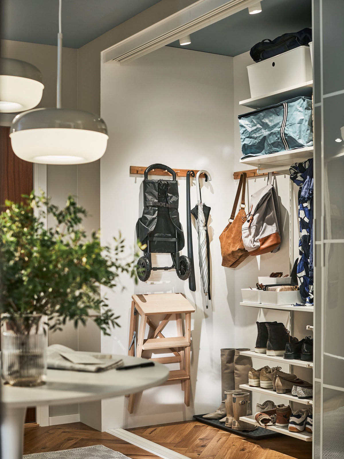Ideas for a well organised walk-in wardrobe