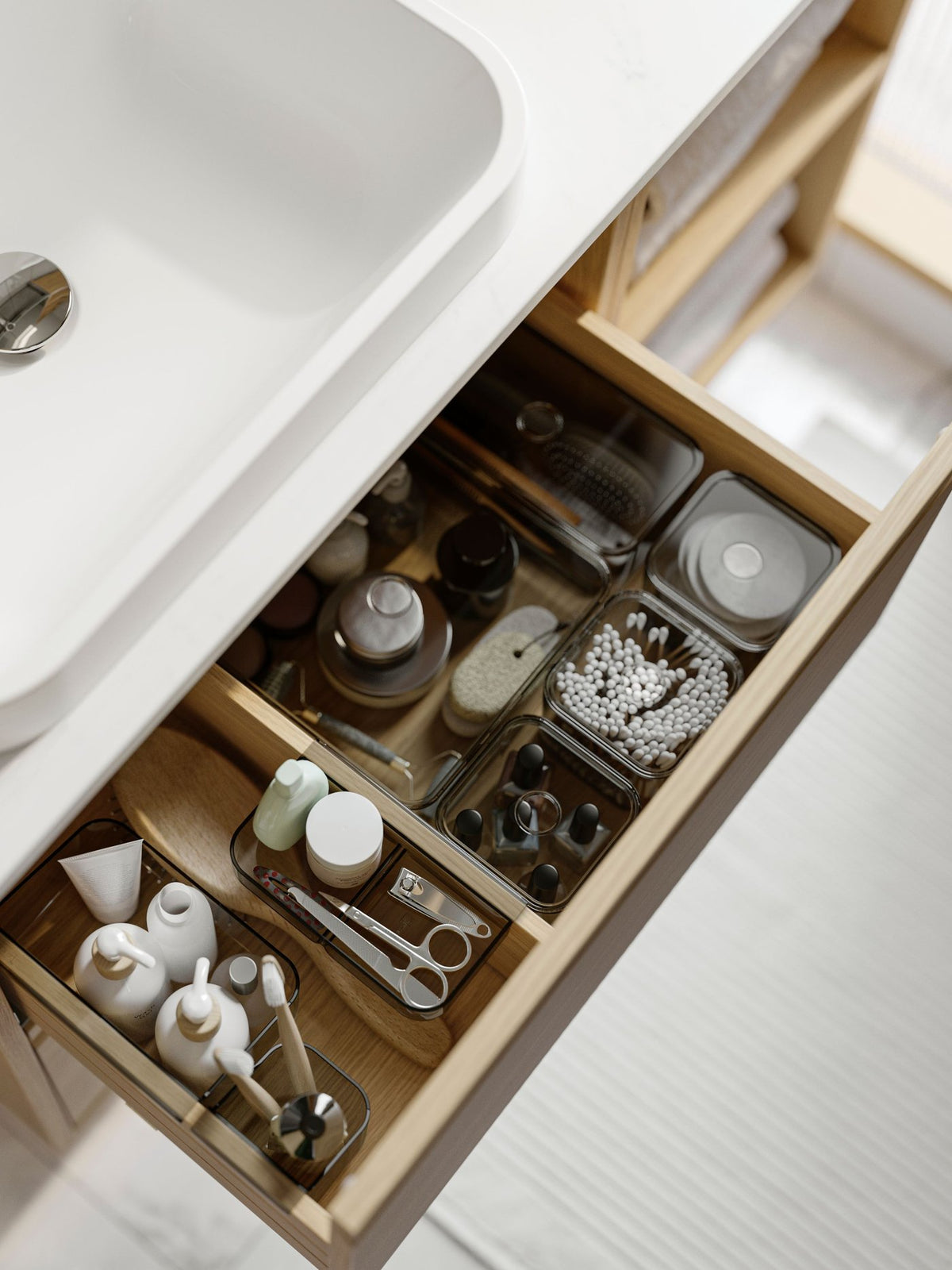 Ideas for under-basin storage