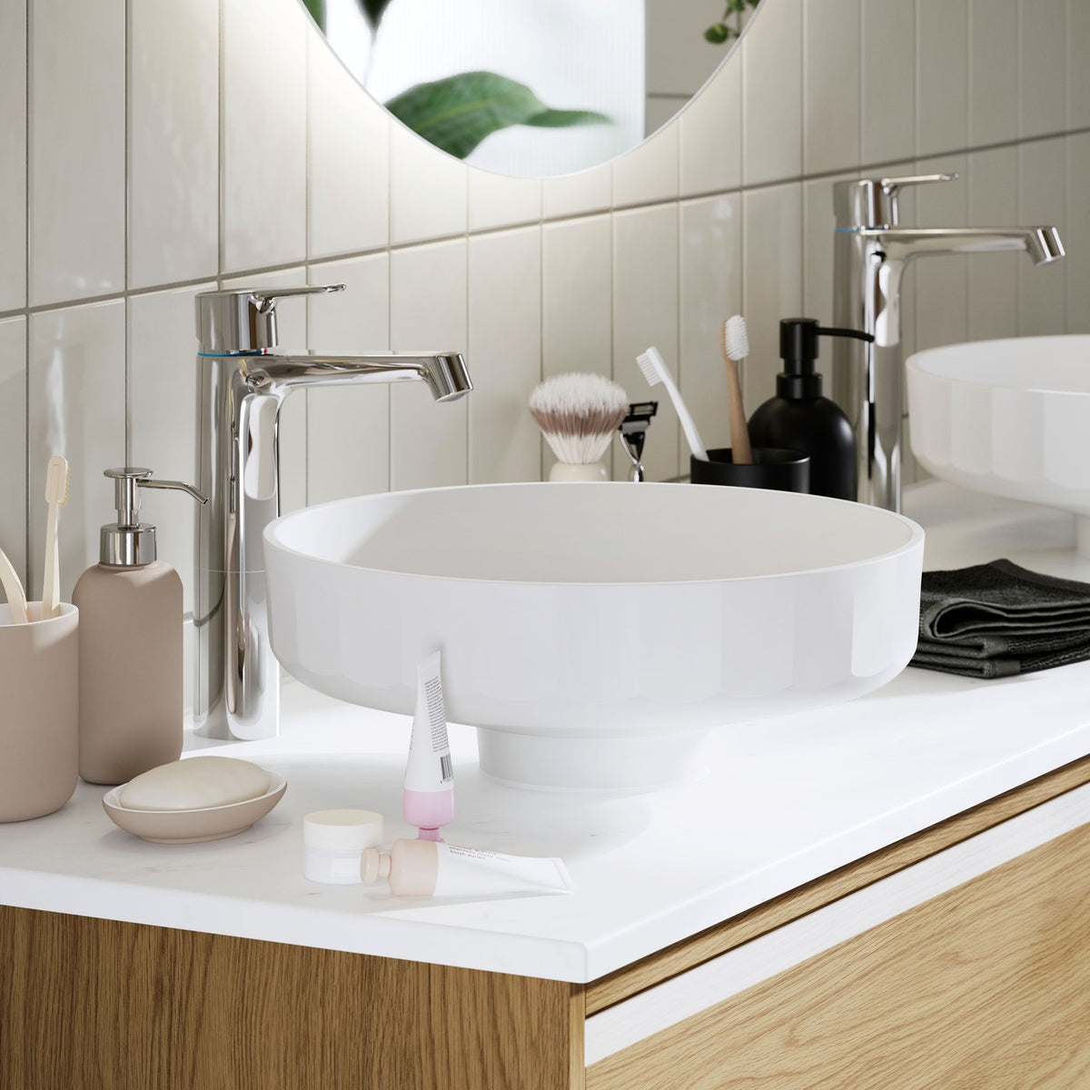 Reducing water use with bathroom taps