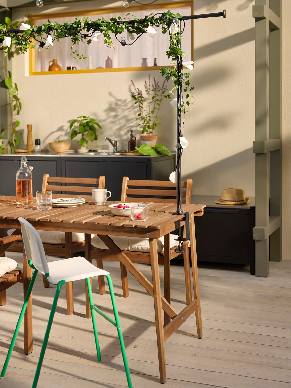 A warm, natural outdoor space for the whole family