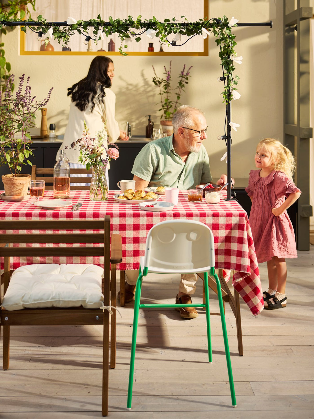 A warm, natural outdoor space for the whole family