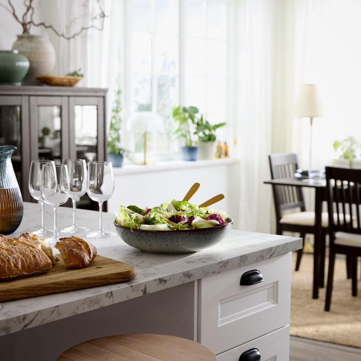 A traditional dining space for any family size