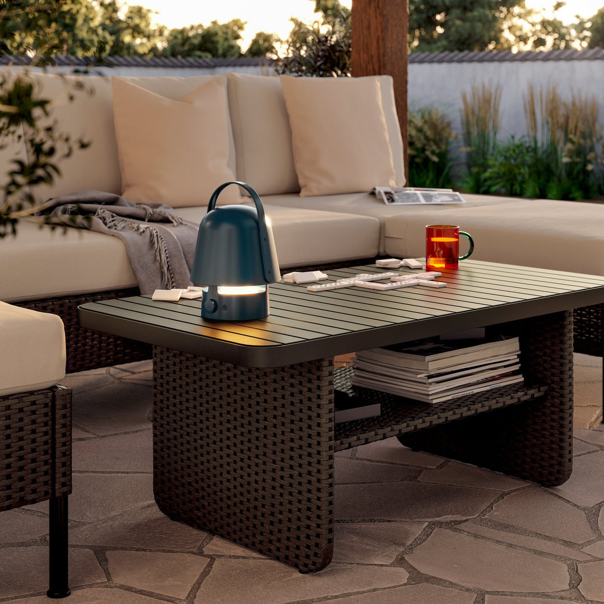 An outdoor living room for every season