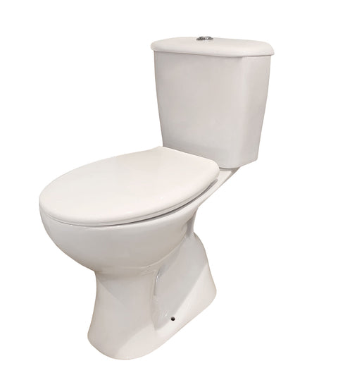 Wc pola monoblocco scarico a pavimento con copriwater