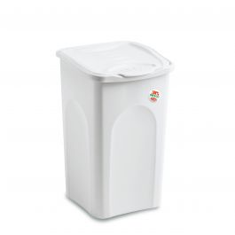 LAUNDRY BASKET SPRING LT.50 CLOSED WHITE