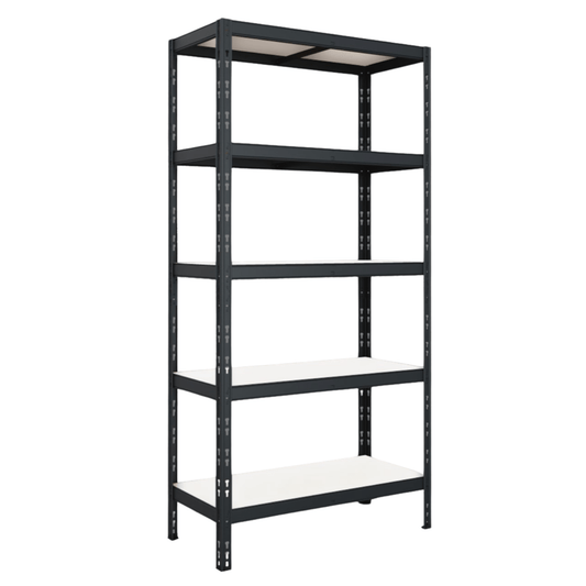 Bricocenter POKERINO SHELF ANTHRACITE GRAY 5 LEVELS HDF MELAMINE BCO 90X40H180 - CAPACITY 200KG