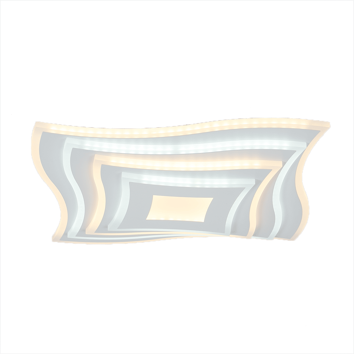Sasha white ceiling light, 40x40cm, 30W LED, natural light